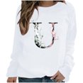 thumbnail image 3 of CEHVOM Hiver Femmes Décontracté Manches Longues Hauts Dames Imprimé Chandail Blouse T-Shirt Chandail Liquidation, 3 of 4