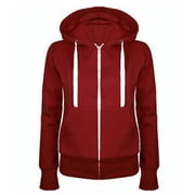 RKSTN Womens Tops Zip Up Cropped Hoodies Fleece Full Zipper Sweatshirts Pullover Winter Clothes Drawstring Sweater with Pocket