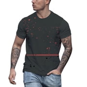 Ketyyh-chn99 Mens T Shirts Sweatshirt for Men Cotton Comfortable Short Sleeve Crew Neck Relaxed Fit Loose T-Shirt Soft Classic Tee Watermelon Red,4XL