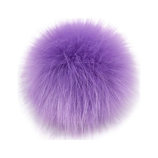 Fur Pom Pom DIY Knitting Hats Accessires-Faux Fake Ball with Press Button