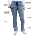 thumbnail image 3 of Adar Pro Heather Sarraus pour Femmes - Pantalon de Sarrau Fuselé Coupe Ajustée - P4100H - Heather Navy - TTP, 3 of 7