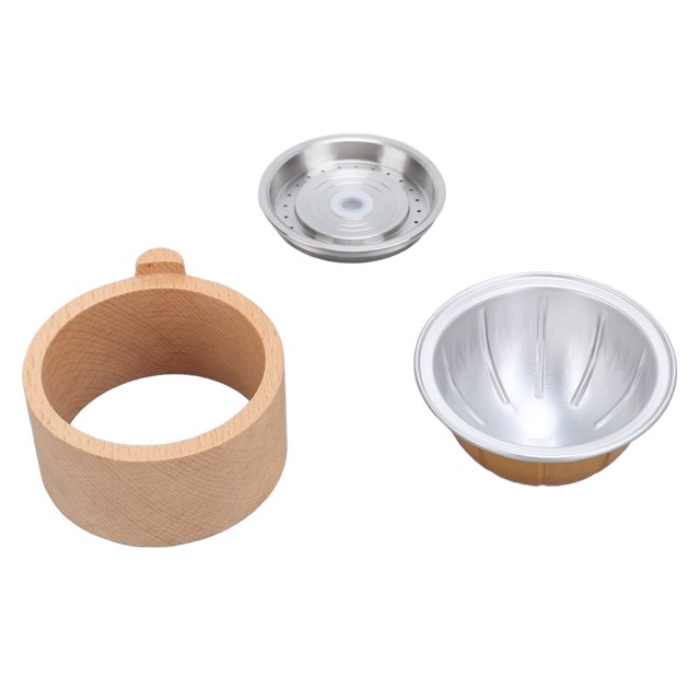 Capsules de Café Rechargeables, Trousse de Capsules Réutilisables Facile à Nettoyer avec Cuillère et Brosse pour Machine à Café Vertuo