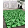 thumbnail image 3 of Ahgly Tapis d'Intérieur Lavable en Machine Carré Vert Émeraude Profond, 6 Pieds Carré, 3 of 7