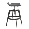 thumbnail image 2 of Sunpan Bancroft Tabouret Réglable en Similicuir Moderne de 22,5 à 30,5 Po en Gris, 2 of 3