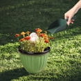 thumbnail image 4 of 3.94 Inch Small Flower Pots Plastic Planters - 3D Textured Outdoor Indoor Garden Pots with Drain Holes - Weather-Resistant Lightweight Plant Containers for Porch Patio Deck Windowsill Decor, 4 of 5