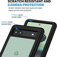 thumbnail image 4 of GHSDFBB Google Pixel 6a Étui, Étui Antichoc avec Protecteur d'Écran Intégré, Robuste Durable Protection Intégrale Robuste Pare-Chocs 360° Étui de Téléphone Cellulaire Transparent pour Google Pixel 6a 5G-Noir, 4 of 7
