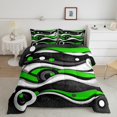 thumbnail image 2 of Erosebridal Circle Stripes Comforter Sets Queen Size,Black Green Bedding Queen Comforter Set,Microfiber Reversible Bedding Sets Queen with Comforter,Geometric Room Decorative,3 Pieces, 2 of 8