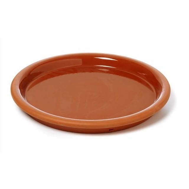 Hofland Soucoupe en Argile Émaillée – 4 Pouces, une Soucoupe Ronde en Argile de Couleur Terre Cuite avec une Finition Lustrée et Imperméable, Conçue pour Récupérer l'Eau en Surplus des Petits pots et Protéger les surfaces, Convient à l'Utilisation comme Jardinière Intérieure et Extérieure, Aussi Souvent Utilisée pour Organiser de Petites Fournitures d'Artisanat.