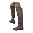 thumbnail image 1 of Dakaela Women's Slouchy Knee High Boots Comfortable Round Toe Riding Combat Boots for Fall and Winter Wear, 1 of 7