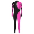 thumbnail image 3 of Oyolan Women's Gymnastics Leotard Rhinestone Full Body Unitard Ballet Dance Costume One Piece Pink S, 3 of 6