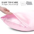 thumbnail image 4 of PiccoCasa Set of 2 Standard Satin Pillowcase Durable&Soft Enveloped Pink, 4 of 7