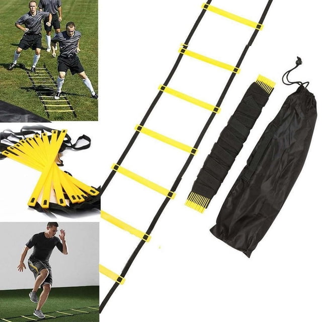EGNMCR 7 Meter 13 Step Training Soft Ladder Energy Speed Ladder Football Training Ladder Jumping Ladder Durable Agility Ladder