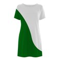 thumbnail image 3 of Birdeem Womens Casual Color-Blocking Printed Short-Sleeved Round-Neck Dress, 3 of 6