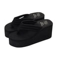 thumbnail image 1 of yulier Women's Platform Wedge Flip Flops Open Toe Slides Beach Sandals, 1 of 2