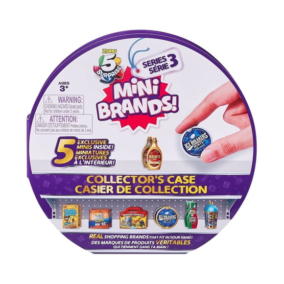 5 Surprise Mini Brands Series 3 Collector's Case Store & Display 30 Minis with 5 Exclusive Minis