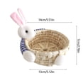thumbnail image 4 of Uscallm 2Pcs Easter Bunny Basket Hand-Woven Straw Storage Basket for Easter Decorations, Home Decor Crafts, Spring Table Centerpiece, Easter Egg Holder, Easter Party Favors, 4 of 9