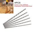 thumbnail image 3 of 4Pcs 200mm Extra Long HSS Foret Scie à Trous 2/3/4/5/6/7mm, 3 of 7