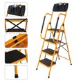 thumbnail image 3 of Ktaxon 4 Step Ladder, Portable Lightweight Step Stool, for Household, Office, Garage, Iron, 3 of 15