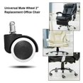 thumbnail image 4 of 5Pcs 2"" Chair Caster Wheel Swivel Rubber Wheel Office Home Wooden Floor Protection, 4 of 7