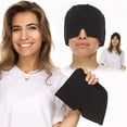 thumbnail image 4 of AllSett Health Form Fitting Migraine Relief Ice Head Wrap | Headache and Migraine Hat | Hot and Cold Therapy for Puffy Eyes, Tension, Sinus and Stress Relief, 4 of 7