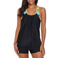 thumbnail image 1 of Womens Racerback Swimming Suit Tankini Set Swimsuit Bathing Suit with Boyshorts S-XXL, 1 of 4