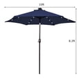 thumbnail image 3 of Costway Parasol de Marché pour Patio 10 Pieds à DEL Solaires, Ombrage, Inclinaison Réglable, Manivelle, Bleu Marine, 3 of 10