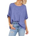 thumbnail image 2 of ORUYROP T-Shirt Surdimensionné pour Femmes Été Décontracté à Manches Courtes Tee Ample Hauts, 2 of 5
