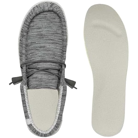 AoVoTo Yolopark Shoe Insoles Replacement for Women's Loafer, Casual Hey Dude Shoes, EVA Soft Cushioning Foam Shoe Inserts, Thin Shoe Inserts Comfortable and Light for Women's Wendy Shoes