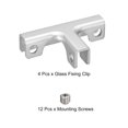 thumbnail image 3 of Unique Bargains Glass Fixing Clip, 4 Pack for 4-8mm Aluminum Alloy T-shaped Glass Support Bracket, 3 of 5
