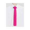 thumbnail image 5 of INSPIRE CHIC Men's Self-tied Solid Color Neckties Flat Neckwear Knitted Ties Rose Red, 5 of 5