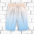 thumbnail image 2 of Plebaso Men's Stylish Shorts Gradient Color Summer Beach Shorts Drawstring Casual Knee Length Shorts, 2 of 3