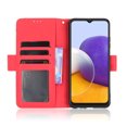 thumbnail image 3 of Case for Samsung Galaxy A22 5G Cover Adjustable Detachable Card Holder Magnetic closure Leather Wallet Case - Red, 3 of 5