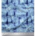 thumbnail image 1 of Soimoi Toile de Coton Bleu Imprimé Insecte & Texture Tissu par Yard 56 Pouces de Large, 1 of 2
