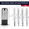 thumbnail image 2 of Electric Hammer to Drill Converter,Rotary Hammer Adapter with Impact Drill Bits Set, Electric Drill Wrench to Electric Hammer Conversion Convert Adapter (Set*3), 2 of 9