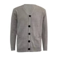 thumbnail image 2 of xiaxaixu Men Cardigan, Long Sleeve V Neck Button Closure Sweater Knit Tops for Casual Daily, 2 of 6
