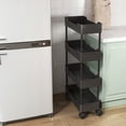 thumbnail image 1 of EGNMCR Storage Rack Multi Layer Storage Cart Mobile Storage Rack With Wheels Easy Assembly Suitable For Living Room Bedroom Bathroom Kitchen Storage Rack Plastics Shelves, 1 of 7