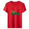 thumbnail image 1 of QIPOPIQ T-Shirts à Manches Courtes pour Femmes à Col Rond T-Shirts de la Saint-Patrick Hauts Shamrock T-Shirt Chemise Verte Tunique T-Shirts de la Saint-Patrick Tee T-Shirt T-Shirts de Noël pour les Fêtes T-Shirts Graphiques Aubaines, 1 of 4