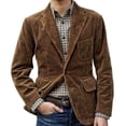 thumbnail image 1 of Mens New England Solid Color High Quality Casual Corduroy Single Breasted Suit, 1 of 8