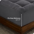 thumbnail image 3 of Bare Home Mattress Pad - Breathable Cotton Top - 21" Deep Pocket - King, Gray, 3 of 9