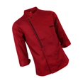 thumbnail image 1 of Retro Chef Jacket Coat Uniform Waitress Uniforms Long Sleeve Hotel Kitchen Apparel 2XL Red, 1 of 9