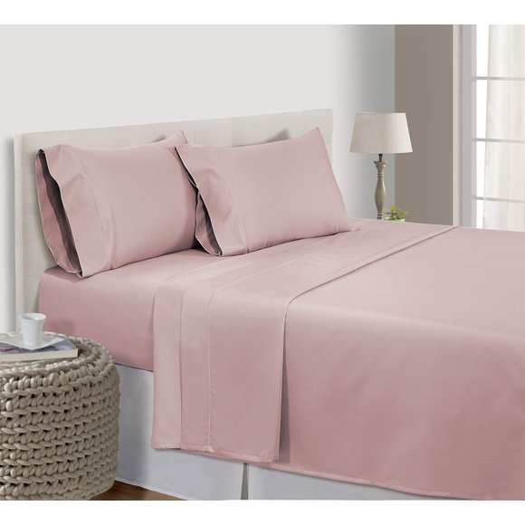 Egyptian Cotton Sheets King Size, 800 Thread Count Sepia Rose 4 Piece Sheet Set, Cotton Sheets, Solid Sateen Weave 16" Deep Pocket (Fits Upto 18" Mattress,) Sheet & Pillowcase sets, 100% Cotton Sheets