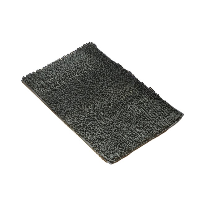 Youkk Polyester Chenille Bath Mat - Strong Water Absorption Exquisite Crafted Soft Texture No Shedding Deep Grey 40cm*60cm 1Set
