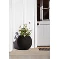 thumbnail image 4 of Veradek Strata Series Sphere Plastic-Stone Round Planter - Black, 4 of 9