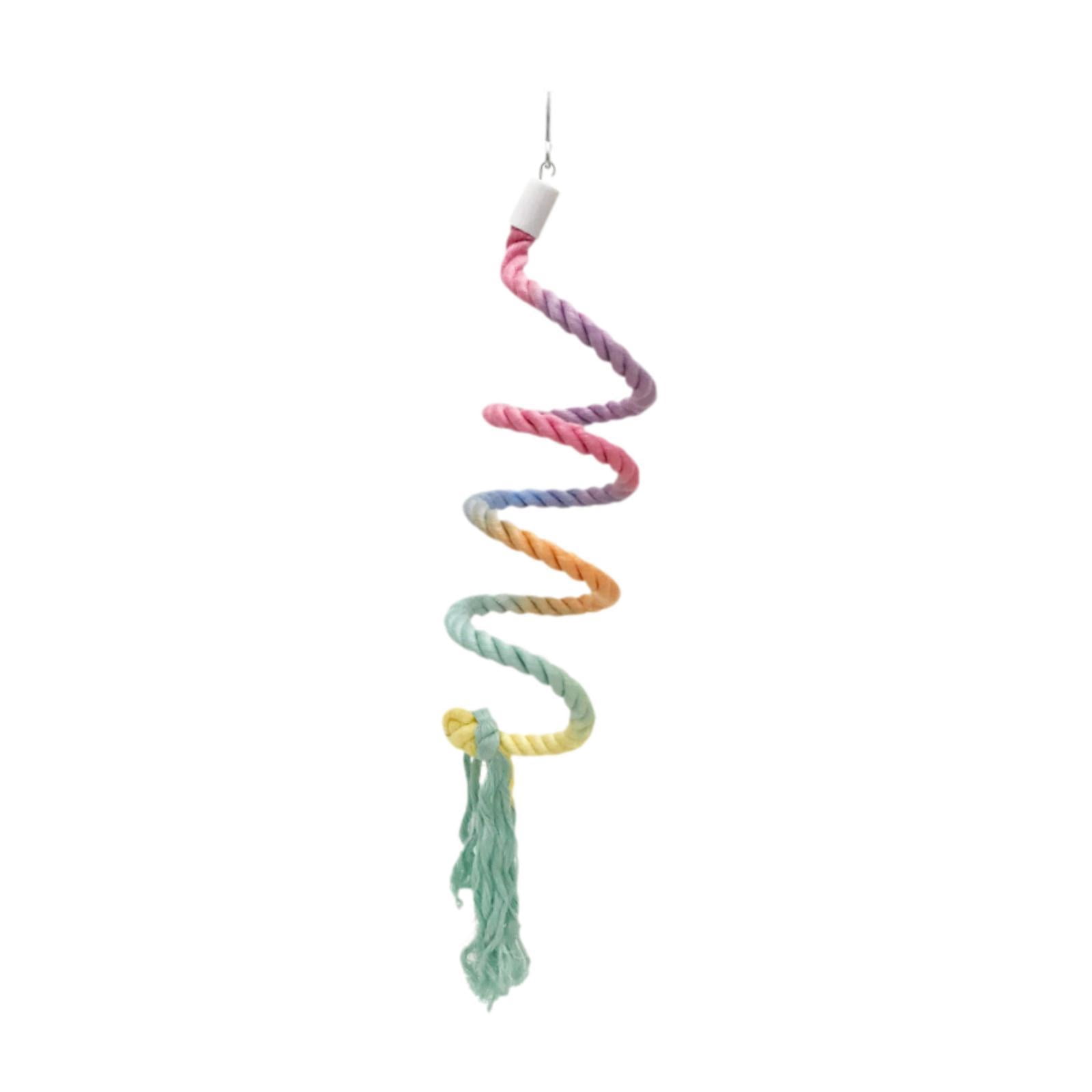 tamizeot Flexible Cotton Parrot Toy Bird Cage Toy Colorful Climbing ...