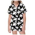 thumbnail image 5 of WEAIXIMIUNG Ensemble de Pyjama pour Enfants à Col Boutonné Imprimé, Haut à Manches Courtes et Short, 4-5 Ans, 5 of 5