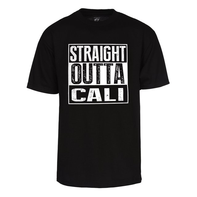 Mens Straight Outta Cali Short-Sleeve T-Shirt - Black - X-Large