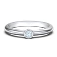 thumbnail image 1 of Classic Bezel Set Birthstone Ring - Aquamarine (March), 1 of 4