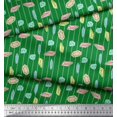 thumbnail image 3 of Soimoi Green Rayon Fabric Crystals & Stripe Decor Fabric Printed BTY 42 Inch Wide, 3 of 4