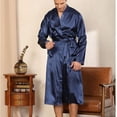 thumbnail image 4 of Shorts à Séchage Rapide Homme Unis Décontractés Manches Longues à Lacets Rayés Maison Poche Longue Robe de Pyjama Shorts Ensemble de Shorts de Pyjama pour Homme Ensembles de Pyjama pour Homme Manches Longues Ensemble de Shorts de Pyjama pour Homme, 4 of 7