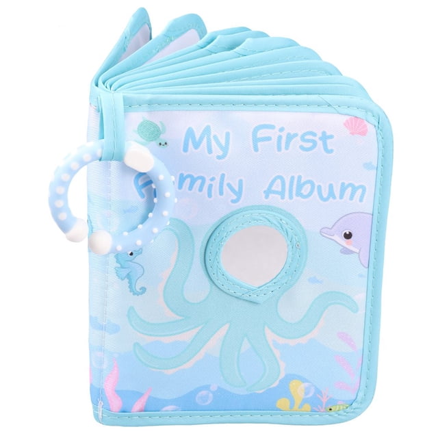 HLONK Soft Cloth Photo Book Polyester Baby Photo Album Free Illustration My First Picture Book Easy to Access Picture Album for Baby